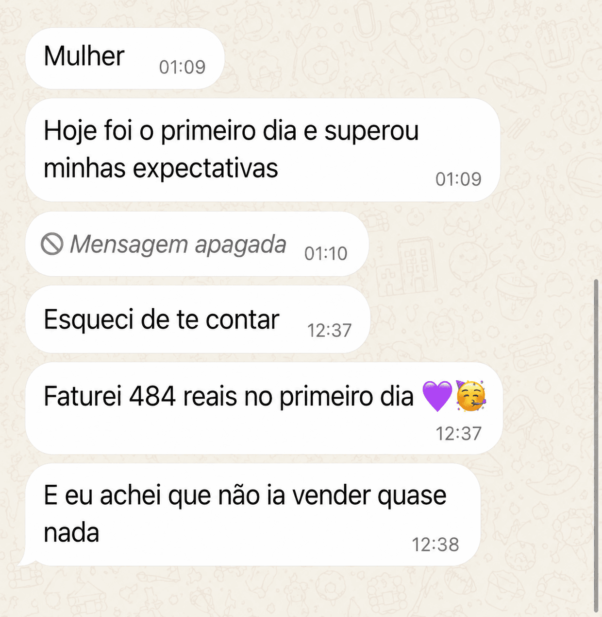 Feedback real de aluno do Método Açaí Gourmet na Garrafa Lucrativo